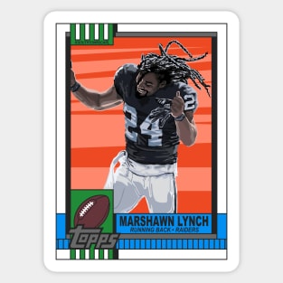 90's Marshawn Lynch Football Card Sticker